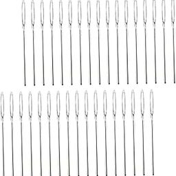 Anneome DIY Yarn Knitting Needles 100 Pcs 7cm Steel Needles Easy to Thread Great for Leather Sewing Craft Projects Compact Kit-image-24