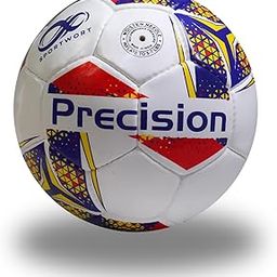 Sportwort Precision Football, Size 5, Orange Black (Red Blue)-12
