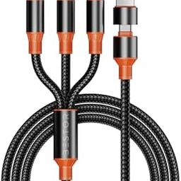 BESTOR 5-In-1 100W Usb C Cable Nylon Braided Cord With Support Voc Charging 5A Usb-A/Usb-C,Type-C/ 8 Pin/Micro Usb,Fast Sync Charger Cable Compatible With Laptop/Tablet/Smartphones,1.2 Voc,Multicolor-27
