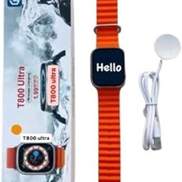 T800 Ultra Smart Watch| Bluetooth Calling|1.99" Touch Display| 8 Unique UI Interactions Detachable Strap |Wireless Charging|Medical & Health Tracker | Unisex| Orange-image-80