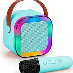 KJPG CREATIONS || Rechargeable Karaoke Mic with Bluetooth Speaker & LED Lights | Fun Gift for Kids & Adults | Wireless Mini Portable Bluetooth Speaker (Random Color)-image-34