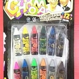 JAPSI Body Paint Crayons | Body Painting Face Paint Kit | Halloween Makeup Kit | Face Painting Kit For Kids/Adults Non Toxic | Face And Body Paint For Makeup | Washable Face Paint | Pack of 12 Colors-image-63