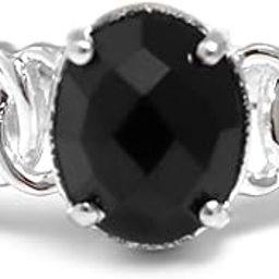 925 Sterling Silver Natural Black Spinel Gemstone Designer Ring 925 Stamp Jewelry | Gifts For Women And Girls-image-33