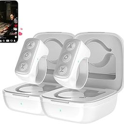 3-Link 2-Pack TikTok Scrolling Ring, Remote Control for TikTok/YouTube Shorts/Instagram Reels, Bluetooth Page Turner for iPad/Kindle App/iPhone/Android (White)-image-94