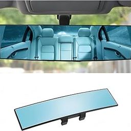 GNASTAS Rear View Mirror, Clip On Rear View Wide Angle Mirror, Panoramic Interior Extended Rear View Mirror, Anti-Glare, car mirror Blue 1pc-16