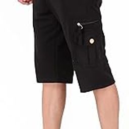 Men's Cargo Capri Shorts with 9 Pockets-image-54