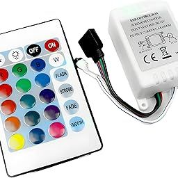 Hexonix 12V DC Mini LED Strip RGB Remote Controller 24-Key RF Wireless Remote For RGB LED Light Strip-29
