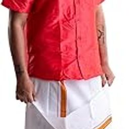 Men’s Cotton Half Sleeve Shirt and Dhoti Set Perfect for Festivals, Parties, and Everyday Wear…-picture-36