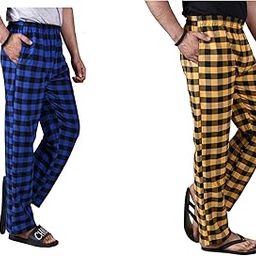 Printed Comfort and Style Combined: Cotton Men's Pajamas Pack of 2, (N720) Multicolour-image-74