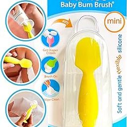 Baby Bum Brush Yellow Mini Babybum Diaper Cream Brush-Soft Silicone Diaper Cream Applicator,1 Count-image-8