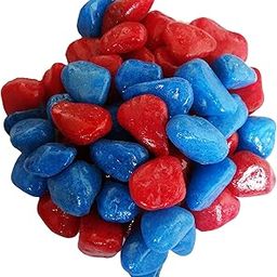 Maalavya 2kg Blue & Red Decorative Stone for Garden and Indoor, Outdoor Pebbles Chips-image-10