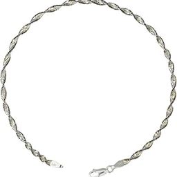 925 Sterling Silver Rope Chain Sleek Anklet/Payal For Women and Girls with Certificate of Authenticity and 925 Stamp.| Single Anklet |-image-98