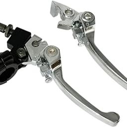 MERISHOPP®2X Brake Clutch Lever 22mm Adjustable Clutch Brake Lever Professional Sturdy Silver|Motors | Motorcycle Parts |1 Pair Motorcycle Brake Clutch Levers-13