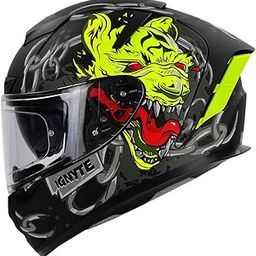 Ignyte IGN-4 Hyena ISI/DOT Certified Double Visor Full Face Helmet with Outer Anti-Fog Clear Visor and Inner Smoke Sun Shield-picture-4