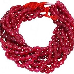 10 String of Ruby Gemstone Oval Shape Beads RB1014-image-17