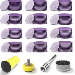 NEFLUM 1 Inch Sanding Disc, Wet And Dry Sandpaper Hook Loop, 60-10000 Grit Backing Plate, Drill Grinder Rotary Tools Interface Pad-image-56