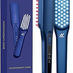NexLev Hair Phototherapy Comb | Scalp Massager | LED Red Light for Hair Growth|Blue Light to Reduce Dandruff | Hair Fall Control |Type C |90 Min Use|Targeted Laser Hair Growth Treatment|3 Modes|LE-02-5
