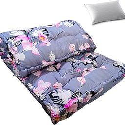 Deevine Craft 5-Inch Thick Cotton Quilt Toshak Mattress | Medium Firm | Single Bed (72x36x5 Inches) | Grey Floral Mattress with Pillow-picture-26