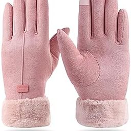 Winter Gloves for Women, Warm Touchscreen Glove Windproof Elastic Texting Gloves Women(Pink), Pink, M-19