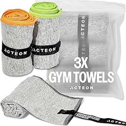 Acteon New Microfiber Quick Dry Gym Towel, Silver ION Odor-Free Mega Absorbent Fiber, Fast Drying, Men & Women Small Workout Gear for Body Sweat, Beach, Working Out, Camping, Travel Towel-image-58