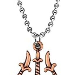 Lord Shiva Trishul Damaru Copper Plated Religious Gifiting Pendent For Men And Women-picture-36