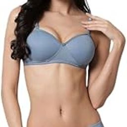 Suhani Women's Cotton Lightly Padded Wire Free Bra Panty Lingerie Set Honeymoon|Everyday T Shirt Bra Panty Set for Girl's-image-23