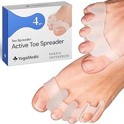 SEFLICA® Bunion Corrector Silicone Toe Separators For Fast Pain Relief - Orthopedic Bunion Spacers Spreader, Toe Spacers Toe Separators for Overlapping Toes 4 Pcs- Improved Silicone Bunio n - 0% BPA, One-Size for Women & Men-52