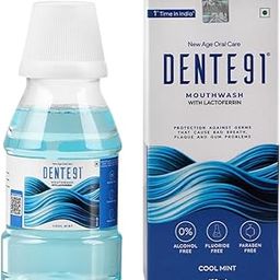 DENTE91 Cool Mint Mouthwash| Pack Of 1 | Sugar-Free, Alcohol-Free, No Burning Sensation, Liquid | Kills 99.0% Germs & Prevents Bad Breath | Antibacterial & Antifungal | 150Ml-picture-3