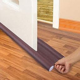 Pivalo Door Bottom Sealing Strip Guard for Home 36 Inches Door Closers Adjustable Door Draft Air Stoppers Dust and Insects Repellent (Pack of 3, Brown, Max Door Width - 3 cm)-13