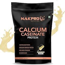 NAKPRO Calcium Caseinate | 27.88g Protein, 5.42g BCAA | Helps in Muscle Recovery | Slow Absorbing, Slow Digesting, Low Carbs Casein Protein Powder (1 Kg, Malai Kulfi)-image-4