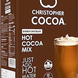 Christopher Cocoa, Double Chocolate Hot Cocoa Powder Mix, 10 Sachets Box-image-91