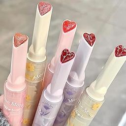 Gege Bear 6-Piece Heart-Shaped Jelly Lip Gloss Set, Hydrating Lipstick for Women and Girls, Moisturizing Non-Sticky Formula, Perfect for Everyday Use (6 Pcs Set, 3.2g each)-image-22