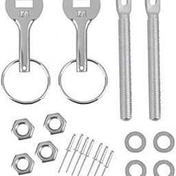 VELURA Hood Pin Silver Racing Lock Kit Set Pair |20x model trees|Hoods| Parts & Accessories-image-26