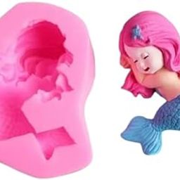 3D Mermaid Silicone Mould, DIY Sleeping Design, Resin Casting-image-2