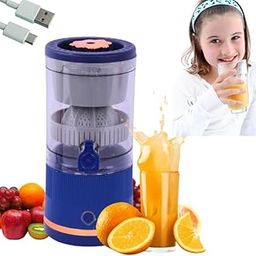 Drumstone 𝟏𝟓-𝐘𝐞𝐚𝐫 𝐖𝐚𝐫𝐫𝐚𝐧𝐭𝐲 Portable Rechargeable Electric Citrus Juicer – USB-C, One-Touch Operation for Fresh Orange, Lemon, Grapefruit, Pomegranate Juice– Compact, Easy to Clean – Blue-picture-7