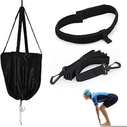 F FABOBJECTS® Swim Tether Stationary Swimming, Swimming Strength Training Belt with Drag Parachute, Swim Training Exerciser Belt for Adults Children Drag Swimming Parachute-61