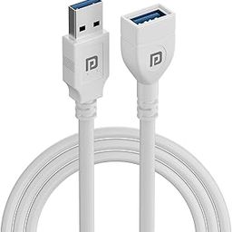 Portronics Uniconnect, 3M USB Extension Cable, Durable USB Type-A Male to Female Cable, Data Transfer & Charging, Compatible with Laptops, PCs, Printers & More(White)-19