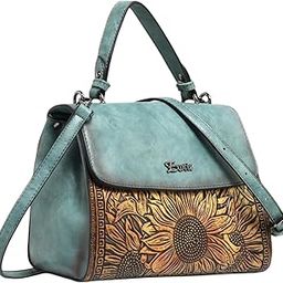 Premium® Vintage Embossed Floral Flap Desing Sling Bag For Women-image-77
