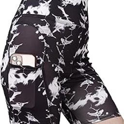 Women’s Polyester Stretchable Gym Shorts with Pockets High Waist Slim Fit Elastic Closure Type and Above Knee Length | Activewear Tights | Gym Fitness Pants | Shorts for Women-image-32