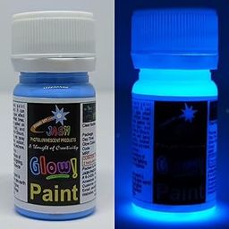 Glow in the dark Waterbased Acrylic Paint Pink 30gm (50ml) (Neon Blue)-image-53