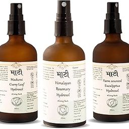Maati Hair Care Set - Distilled Water Rosemary Hair Water Spray, Curry Leaf Hydrosol & Eucalyptus Hydrosol - Scalp Cleanse & Hair Fall Solution Combo-15