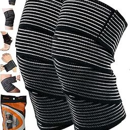 TIMA Elastic Knee Compression Bandage Wraps – Knee Support Straps for Legs, Thighs, Hamstrings Ankle & Elbow Joints Reduce Swelling, Lymphatic Relief & Knee Replacement Surgery Elastic Bandage-picture-24