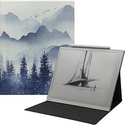 UMUBUHOMS Magnetic Case for Onyx Boox Tablet Go 10.3 ePaper E Ink - Ultrathin Lightweight PU Leather Smart Folding Stand Cover with Auto Sleep/Wake (Forest Mountains)-picture-2