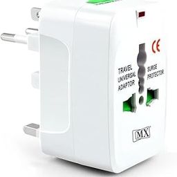 Green Snap Universal Travel Adapter, All-in-One International Power Adapter with Surge Protection, Compatible with 150+ Countries, White-image-108