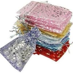 A Pioneer - Size 10 * 14 | Orgenza Potli Bags for Women | Batva for Woman | Royal Clutch Batwa Bag | Bridal Potli Bag | Return Gift Bags| shagun,Dryfruit Bag, Party Favour Bags (10 * 14, Set of 25)-image-91