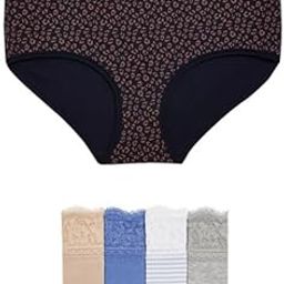 Women's Cotton Blend High Leg Knickers (Pack of 5)-picture-31