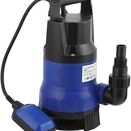 Asian Pump & Machineries 1.5hp Sewage Pump Dirty/Clean Water Pump with Float Switch 15000L/H Water Transfer Dewatering Pump 9.5Mtr Head for Pond Ditch Tank Garden Pool Basement Cable 10mtr 1100W-16