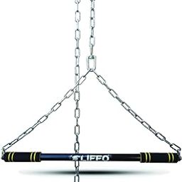 Liffo® Steel Pull Up Chin up Bar, Steel Chin Up, Sangal Rod with Chain Hanging Rod ChinUp Bar, Height Increaser and Pull Exercise with Heavy Duty Chain 6FT (Yellow)-picture-17