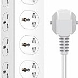 2500W Power Strip Extension with Type C USB Ports | 10 Power Sockets and 2 Type C USB PD QC 3.0 Fast Charging Ports | 2M Power Cord-picture-25