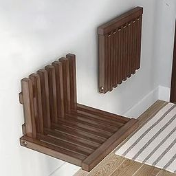 Ultra Thin Wall Hanging Shoe Changing Folding Stool Porch Chair Shoe Changing Wall-Mounted Folding Home Entrance Stool, Hallway Chair for Home Office and Public Place.-12